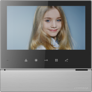 Видеодомофон COMMAX CDV-70H2 Silver Black Smog, 7TFT LCD, PAL/NTSC (800×480), сенсорные кнопки, зап