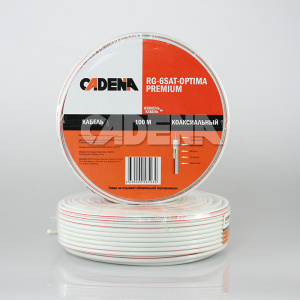 Кабель CADENA RG-6SAT OPTIMA высоко качественный белый.