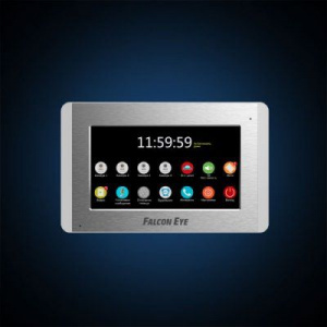 Видеодомофон FALCON EYE FE-70SМ SIRIUS серебро, 7 TFT, PAL/NTSC (800x480), сенсор, запись
