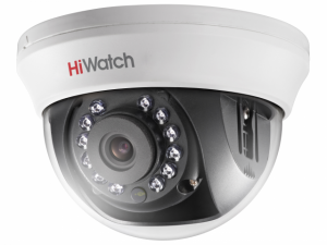 Видеокамера HiWatch DS-T201(B), 2Мр(1920х1080), 6мм, купольная, внутренняя, ИК 20м.