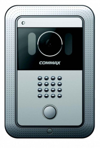 Вызывная видеопанель COMMAX DRC-4FC, PAL, угол 75º, ИК нет, 1 абон., врезной, серебро, без козырька,