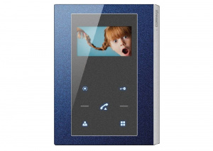 Видеодомофон COMMAX CMV-43S синий, 4,3 TFT LCD, PAL/NTSC (480x272), сенсорные кнопки, запись нет