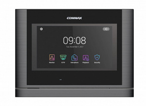 Видеодомофон COMMAX CDV-704MF черный, 7TFT LCD, PAL/NTSC (1024х600), сенсор, запись