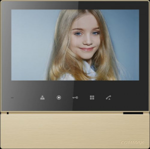 Видеодомофон COMMAX CDV-70H2 Gold Black Smog, 7TFT LCD, PAL/NTSC (800x480), сенсорные кнопки, запис
