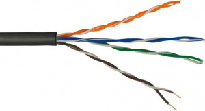 Кабель  PROCONNECT UTP 4PR, 24AWG CAT 5е медь, чёрный, внешний 305м