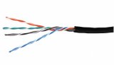 Кабель  OPTIMLAN  UTP витая пара,  24 AWG 4 пары,  CAT5e, внешний,черн.,оболочка PE, 305м