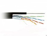 Кабель  OPTIMLAN  UTP витая пара, 24 AWG 4 пары,  CAT5e, внешний,черн.,на тросу