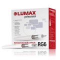 Кабель  RG - 6 U  Lumax Professional, 1,02 мм обмедненый оболочка PVC белый, коробка 100 м