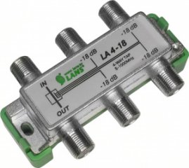 Ответвитель LANS LA-4-18/18дБ ( 4 отвода, затухание 18 дБ, 5-1000 мгц )