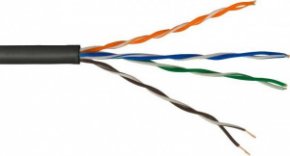 Кабель  PROCONNECT UTP 4PR, 24AWG CAT 5е медь, чёрный, внешний 305м